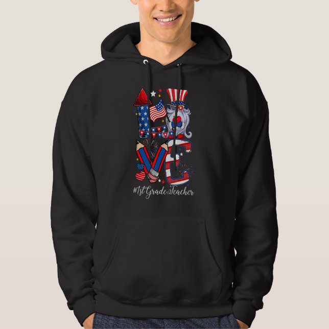 Sudadera Amar a la profesora norteamericana de primer grado (Anverso)