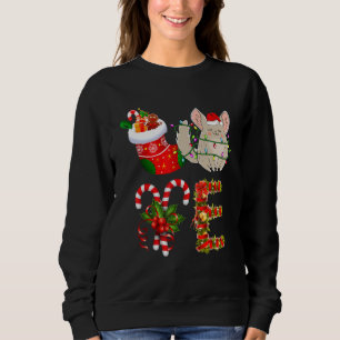 Sudadera Amar a los Navidades Chinchilla Luces Led Santa Ha
