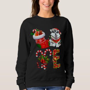 Sudadera Amar a los Navidades Husky Dog Encender a un anima