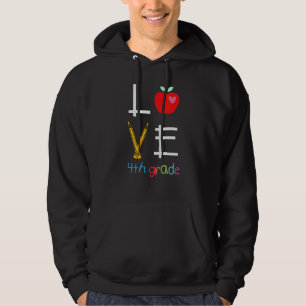 Sudadera Amar a los niños de cuarto grado de Apple de vuelt