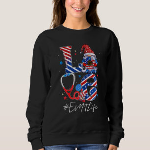 Sudadera Amar a los norteamericanos Emt Life Scrub Enfermer