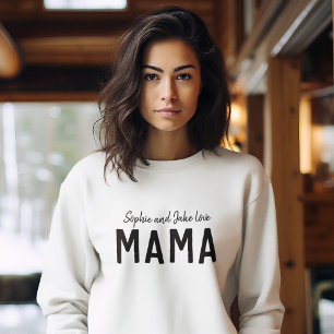 Sudadera Amar a mamá   Niña negrita moderna nombra el Día d