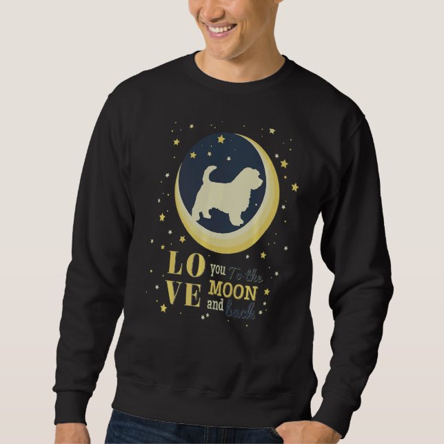 Sudadera Amar A Norfolk Terrier Dog A La Luna (Anverso)