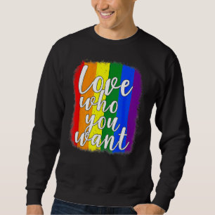 Sudadera Amar a quien quieres lesbiana transgénero gay-bise