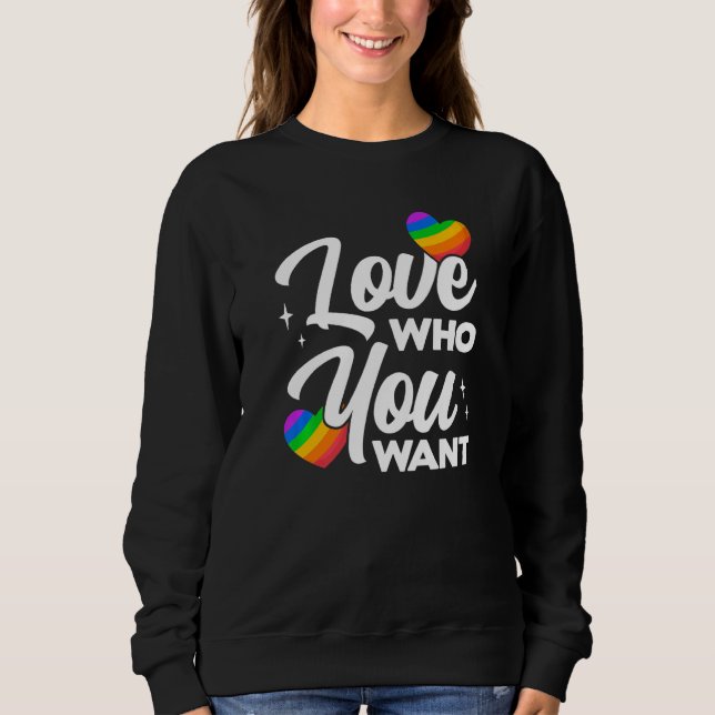 Sudadera Amar A Quién Quieres Lgbtq Diversidad Orgullo Arco (Anverso)