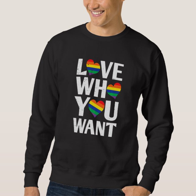 Sudadera Amar A Quién Quieres Lgbtq Diversidad Orgullo Arco (Anverso)