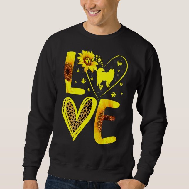Sudadera Amar a Samoyed Sunflower Dog Paw Sunflower (Anverso)