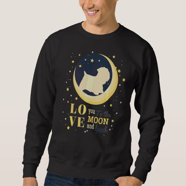 Sudadera Amar A Sealyham Terrier Perro A La Luna (Anverso)
