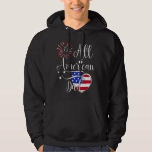 Sudadera Amar A Todo Papá Americano Bandera Estadounidense 