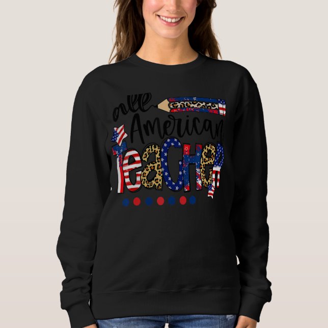 Sudadera Amar a todo profesor norteamericano Vida Bandera n (Anverso)