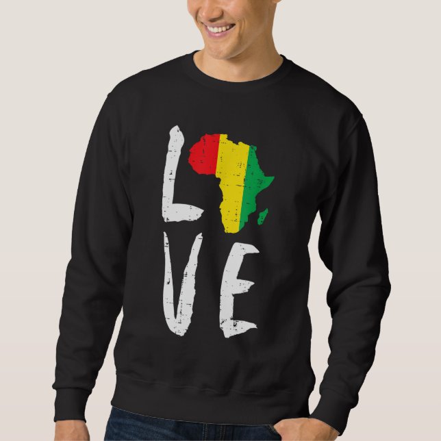 Sudadera Amar África Mes de la Historia Negra Mes Africano  (Anverso)
