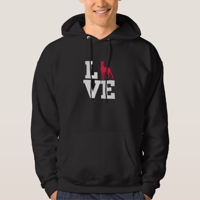 Sudadera Amar al gran perro danés amante mamá de perro (Anverso)
