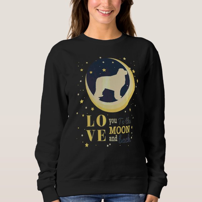 Sudadera Amar Al Perro De Terranova A La Luna (Anverso)
