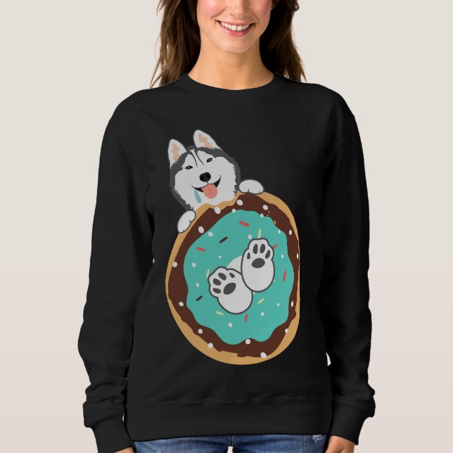 Sudadera Amar Al Perro Husky Siberiano Y Al Donut (Anverso)