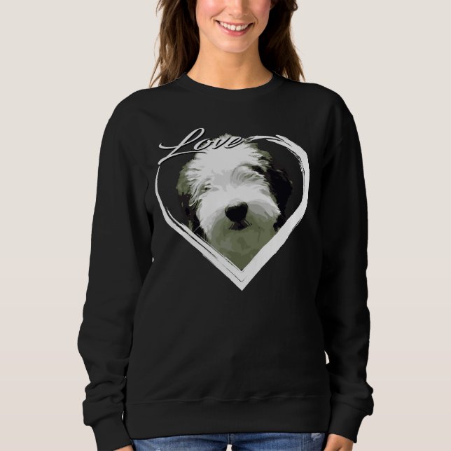 Sudadera Amar al Sheepadoodle Old English Sheepdog Poodle L (Anverso)