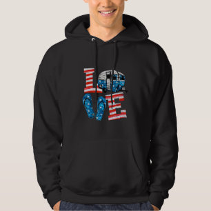 Sudadera Amar el camping Bandera Americana Flip Flop Americ