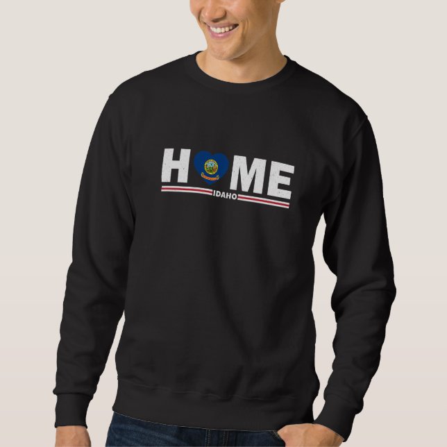 Sudadera Amar el estado de casa Idaho remonta el orgullo (Anverso)