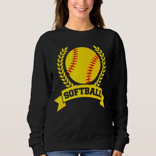 Sudadera Amar El Softball Para Chicas Adolescentes Y Mujere (Anverso)