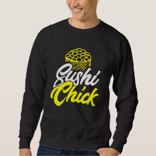 Sudadera Amar el sushi Chick Sarcástico Comer comida japone