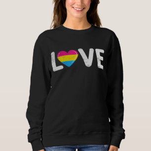 Sudadera Amar La Bandera Pansexual Bandera Corazón Lgbt Gay