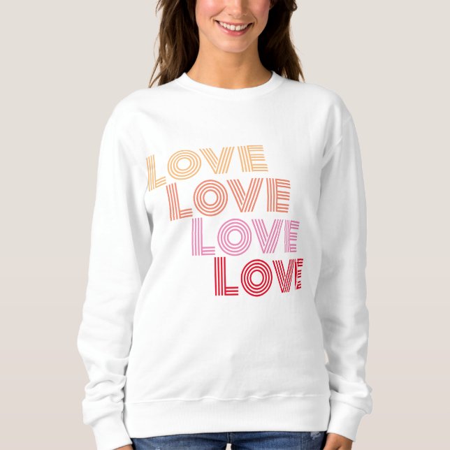 Sudadera Amar la tipografía moderna (Anverso)
