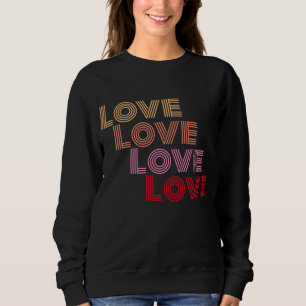 Sudadera Amar la tipografía moderna negra