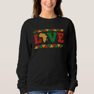 Sudadera AMAR Mapa de África Mes de la Historia Negra Hombr