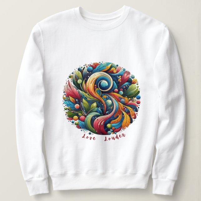 Sudadera Amar más fuerte (Anverso del diseño)
