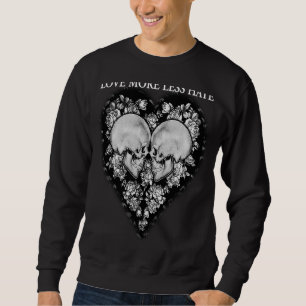 Sudadera Amar más Odio menos Calavera Vintage y Rosa