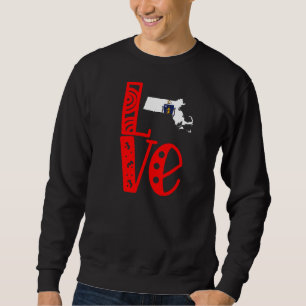 Sudadera Amar Massachusetts En Cartas De Bloque