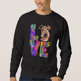 Sudadera Amar mi raza Airedale Terrier Perro