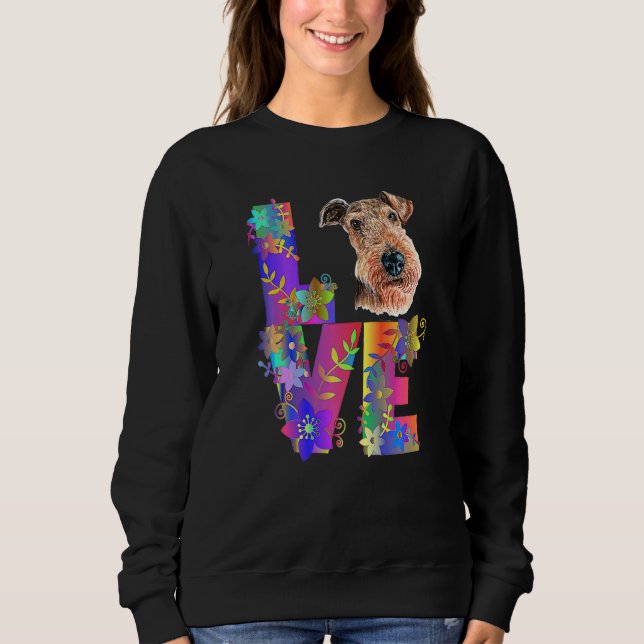 Sudadera Amar mi raza Airedale Terrier Perro (Anverso)