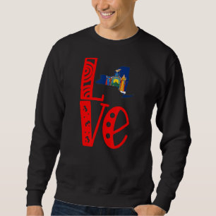 Sudadera Amar Nueva York En Cartas De Bloque