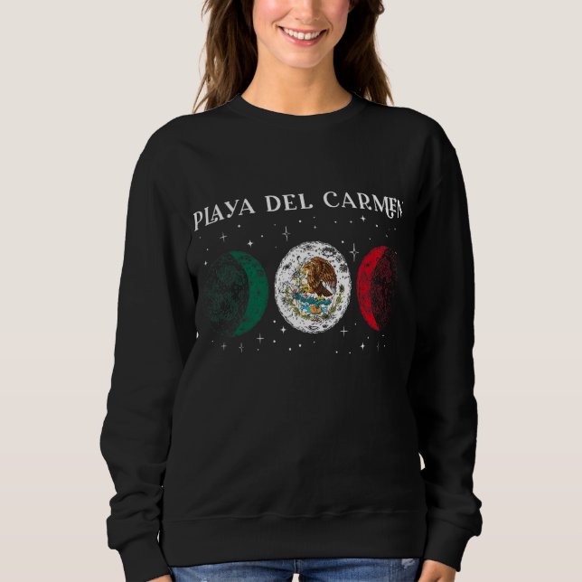 Sudadera Amar Playa del Carmen México Vacaciones Bandera de (Anverso)