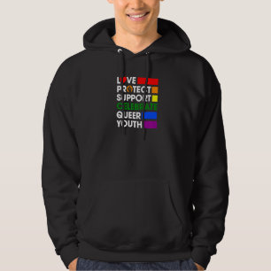 Sudadera Amar Proteger Apoyo Celebrar La Juventud Queer Lgb