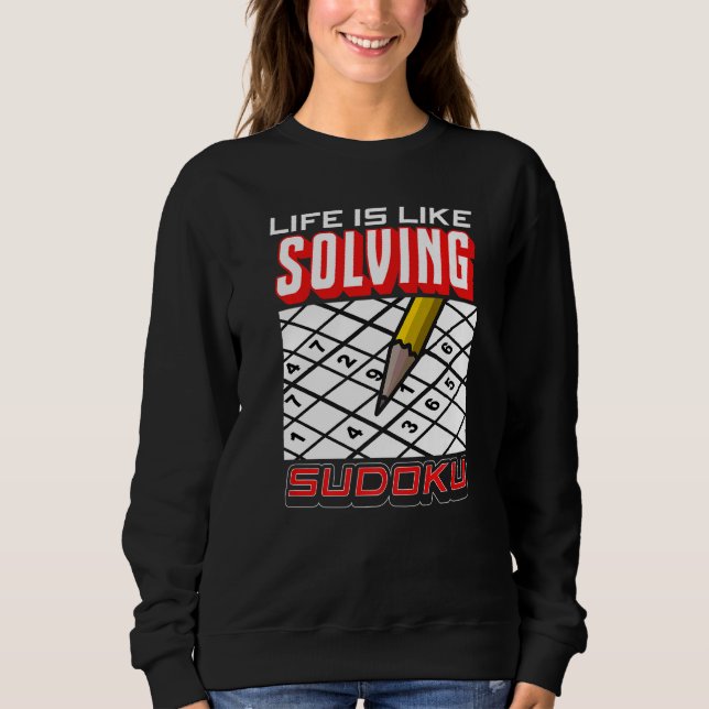Sudadera Amar Sudoku La Vida Es Como Resolver Sudoku (Anverso)