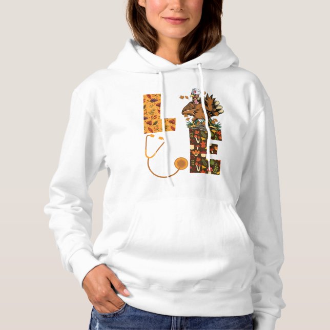 Sudadera Amar Turquía Stethoscope Enfermería Vida Acción de (Anverso)