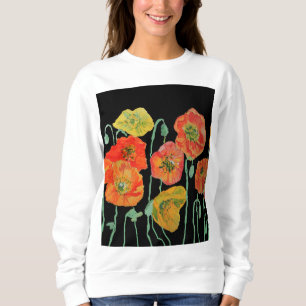 Sudadera Amaranto floral Arte de Acuarela de Flor Patrón T-