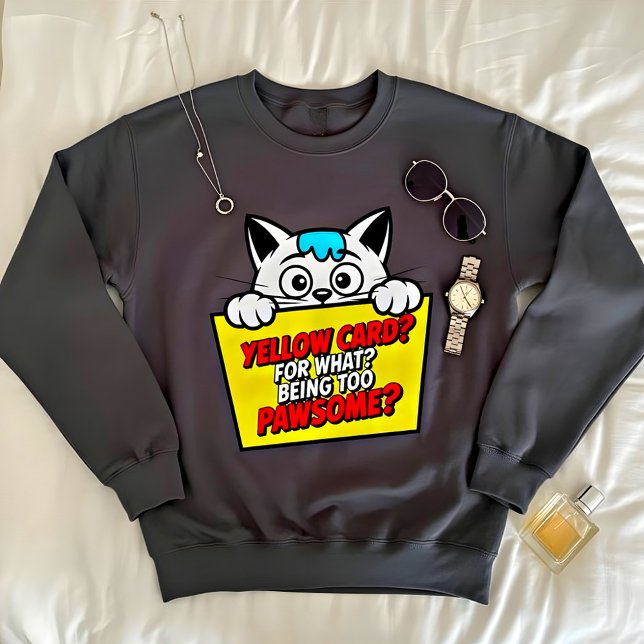 Sudadera amarilla con tarjeta amarilla para mujere (Subido por el creador)