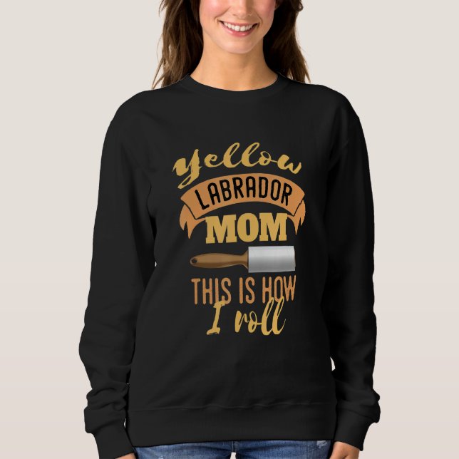 Sudadera Amarillo De Mamá De Laboratorio Así Es Como Me Lan (Anverso)