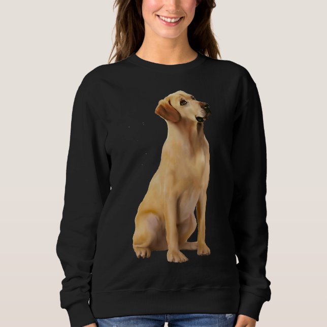 Sudadera Amarillo labrador mirando (Anverso)