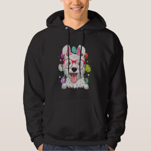 Sudadera Amarrón lindo Perro Westie Cara Día de Pascua de H
