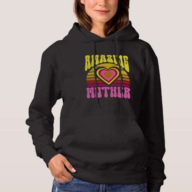 Sudadera Amazing Mother Cute Sunset Hearts Mother s Day Ret (Anverso)