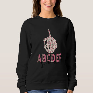 Sudadera Amazing valentine appare skeleton hands abcdef