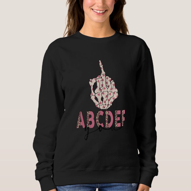Sudadera Amazing valentine appare skeleton hands abcdef (Anverso)