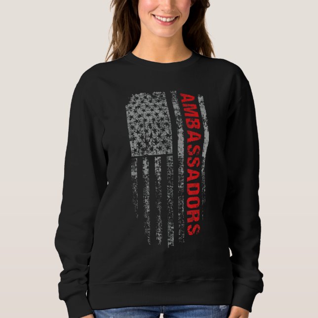 Sudadera Ambassadors USA Flag Profession Ambassadors Job Ti (Anverso)