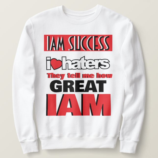 SUDADERA AME A LOS QUE ME ODIAN (Anverso del diseño)