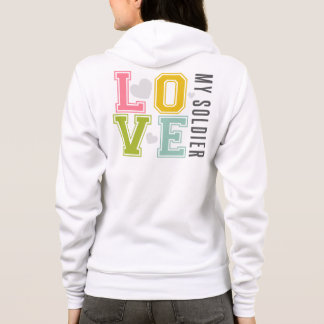Sudadera Ame a mi soldado (colorido)