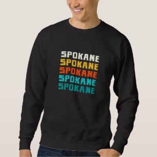 Sudadera Ame de colección Spokane Washington Vintage Wa Ret