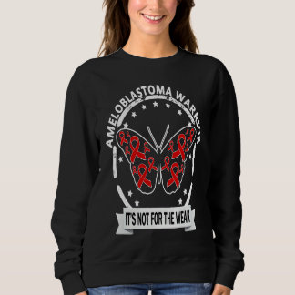 Sudadera Ameloblastoma Warrior red ribbon butterfly awarene